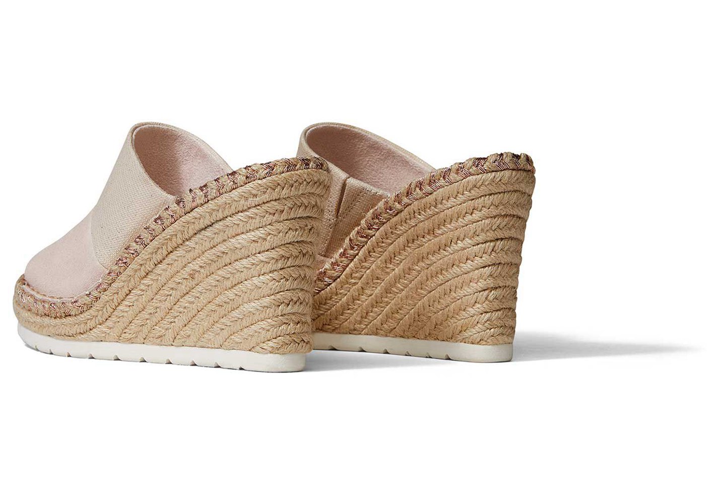 Toms Monica Mule Heel Wedge Beige - Womens - 67981-PQRN